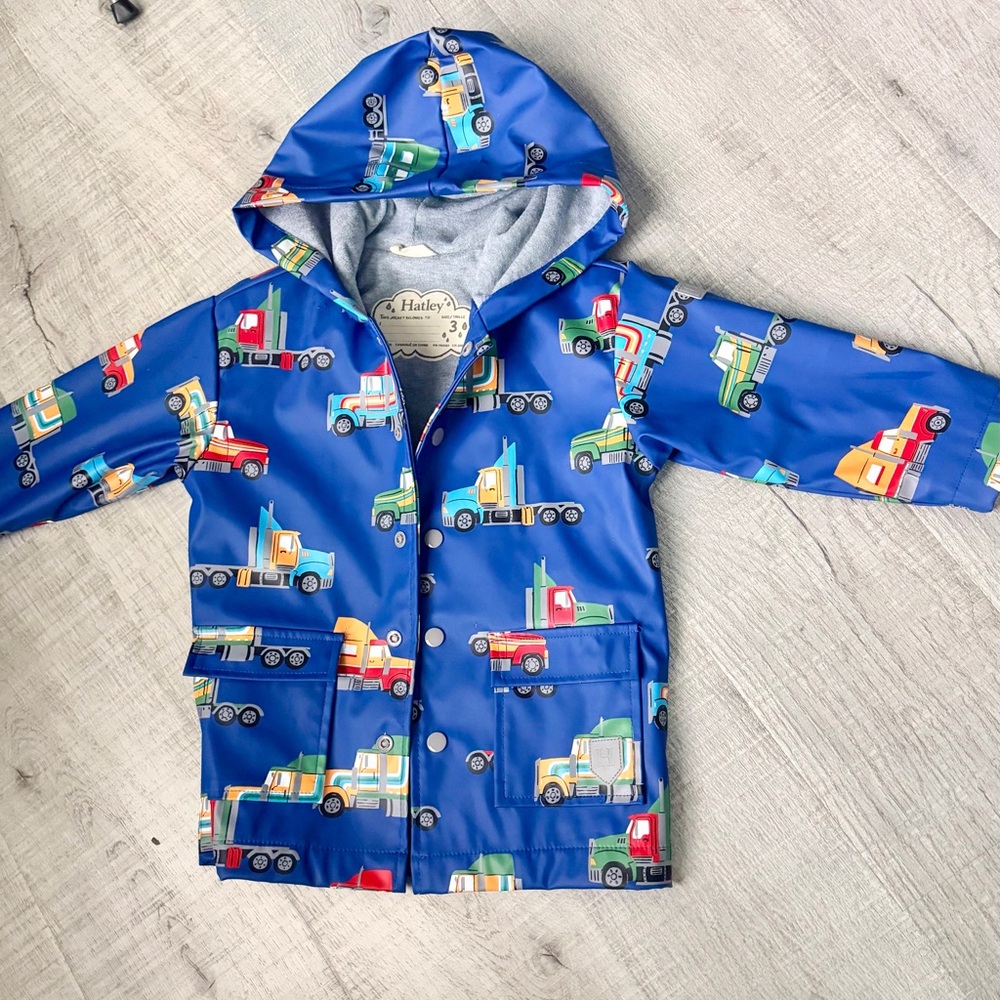 3T Toddler Raincoat TRUCKS